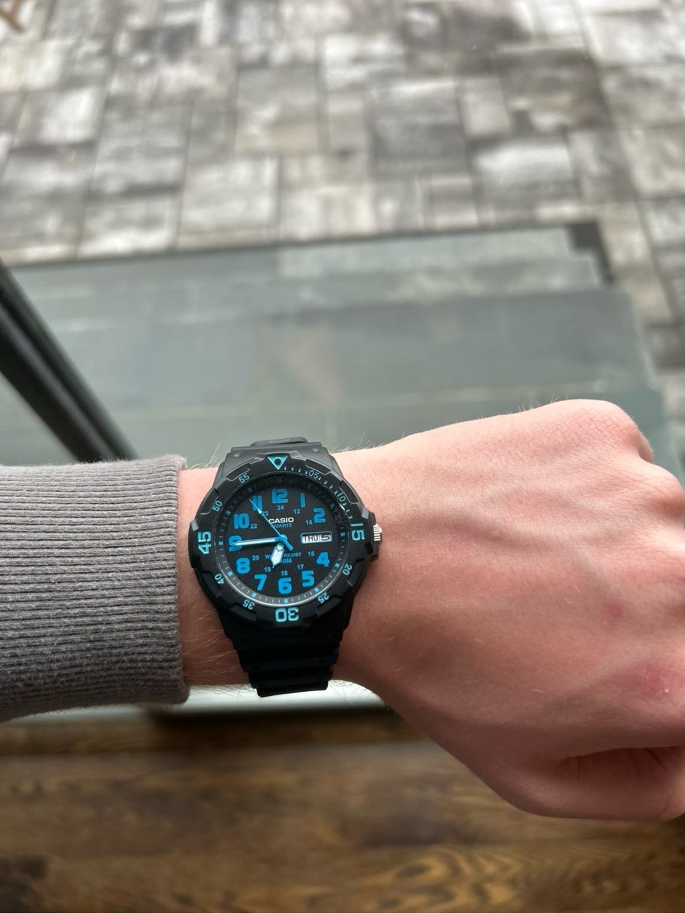 Casio Quartz Water Resist Men’s Watch Black Dial Working